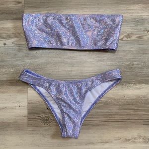 Fashion Nova Holographic Bikini. Size Small